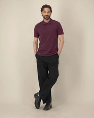 Polo coton bio Stanley/Stella Coaster à personnaliser - Deep Plum