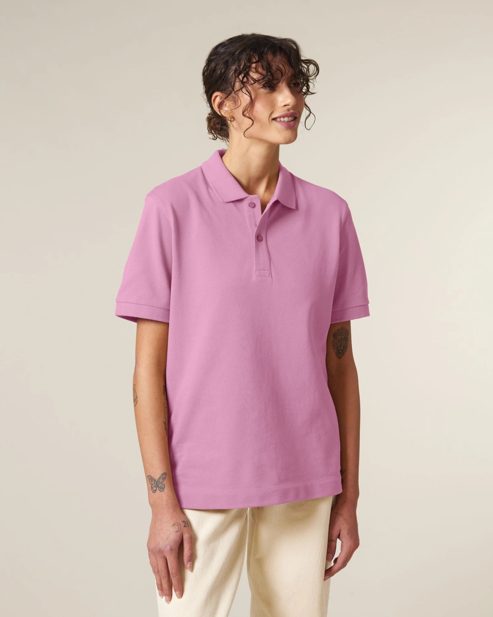 Polo coton bio Stanley/Stella Prepster 2.0 à personnaliser - Bubble Pink
