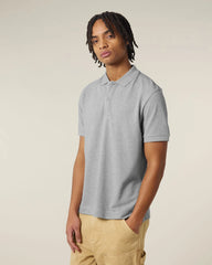 Polo coton bio Stanley/Stella Prepster 2.0 à personnaliser - Heather Grey
