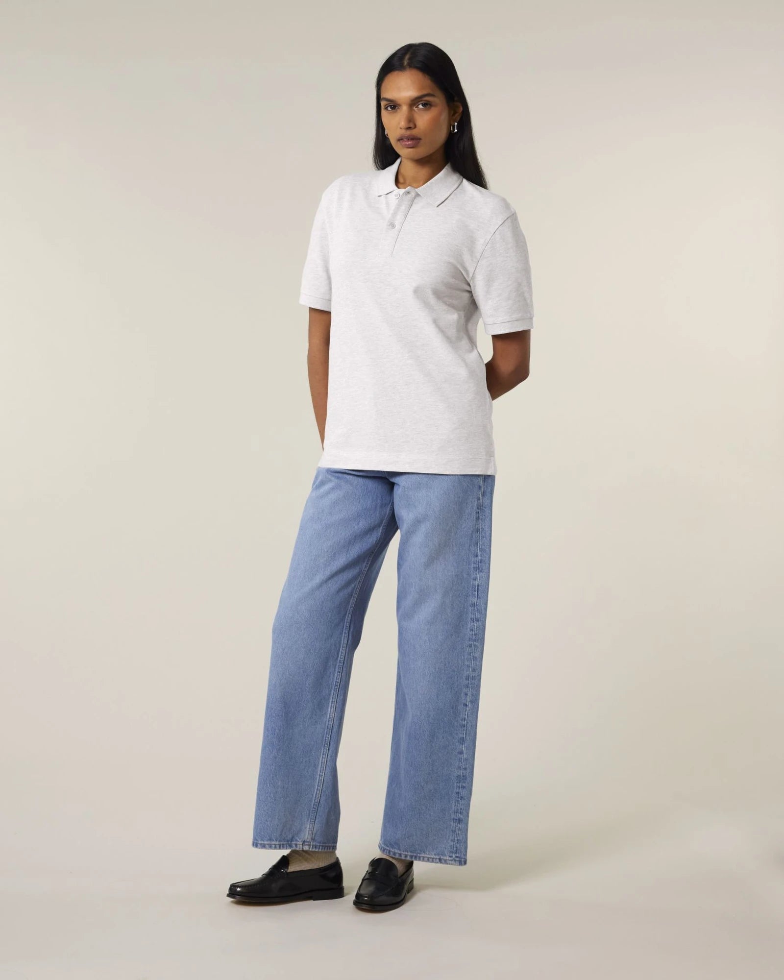 Polo coton bio Stanley/Stella Prepster 2.0 à personnaliser - Cool Heather Grey