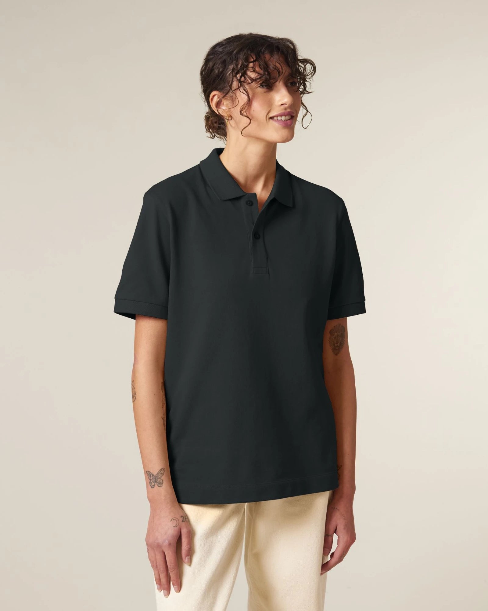Polo coton bio Stanley/Stella Prepster 2.0 à personnaliser - Black