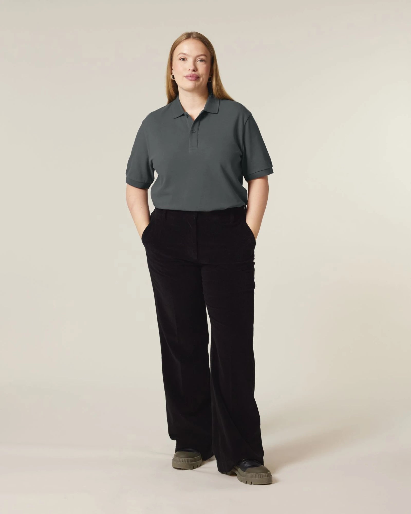Polo coton bio Stanley/Stella Prepster 2.0 à personnaliser - Anthracite