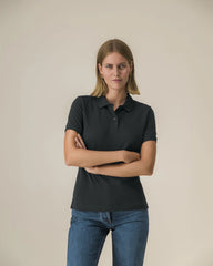 Polo coton bio Stanley/Stella Coaster à personnaliser - Black