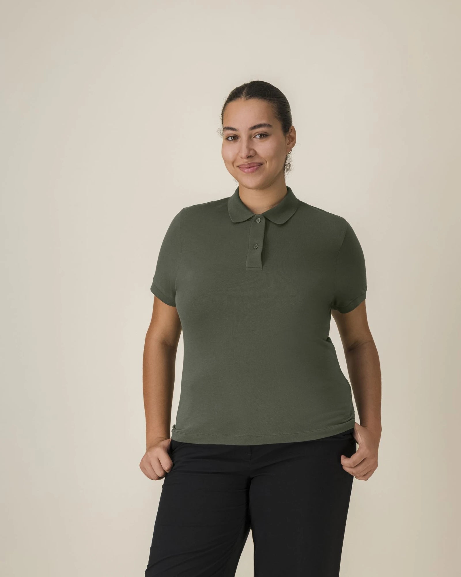 Polo coton bio Stanley/Stella Coaster à personnaliser - Khaki