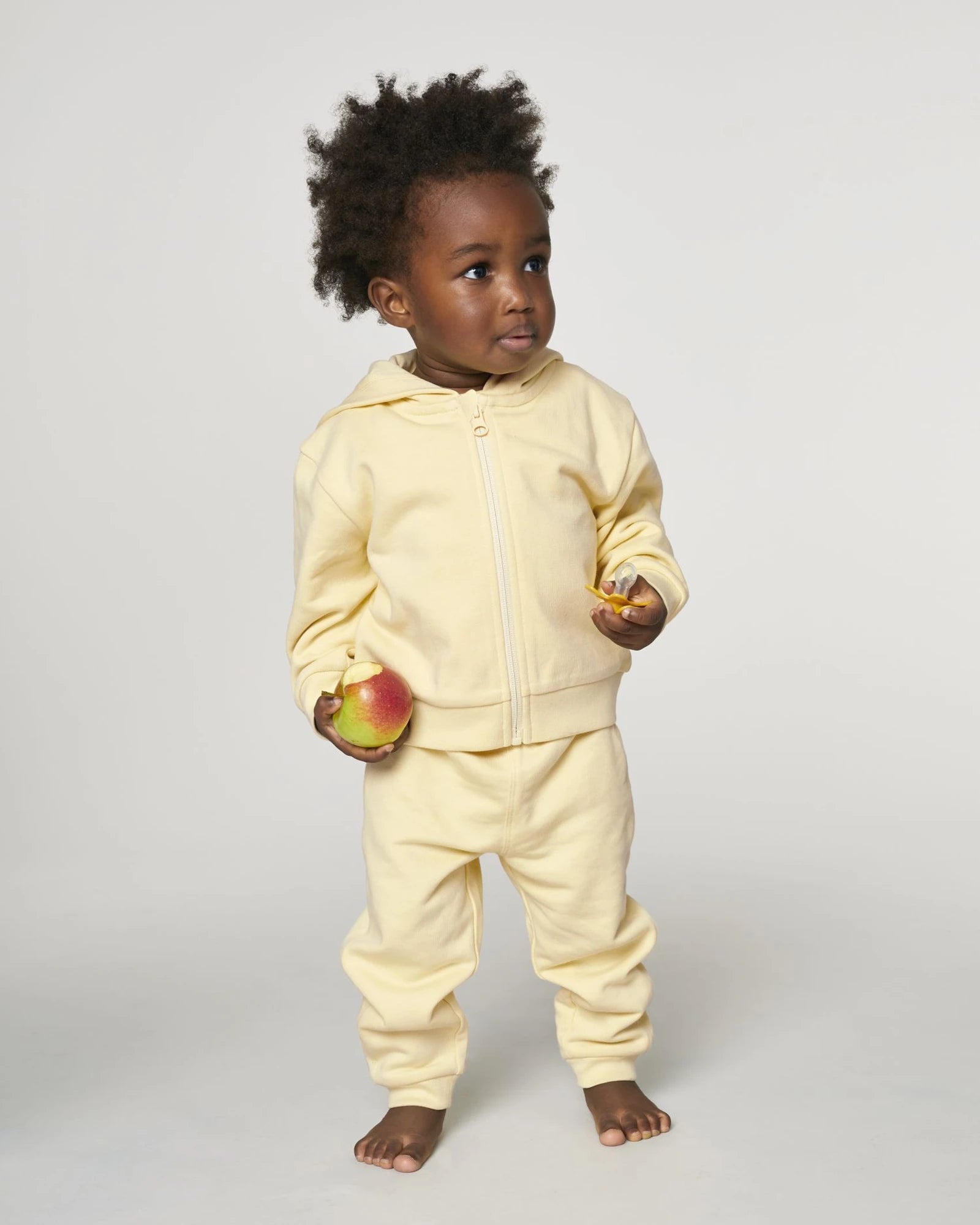 Sweat à capuche zippé bébé coton bio Stanley/Stella à personnaliser - Butter
