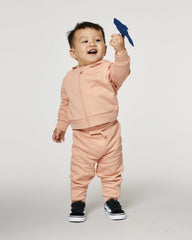 Sweat à capuche zippé bébé coton bio Stanley/Stella à personnaliser - Fraiche Peche