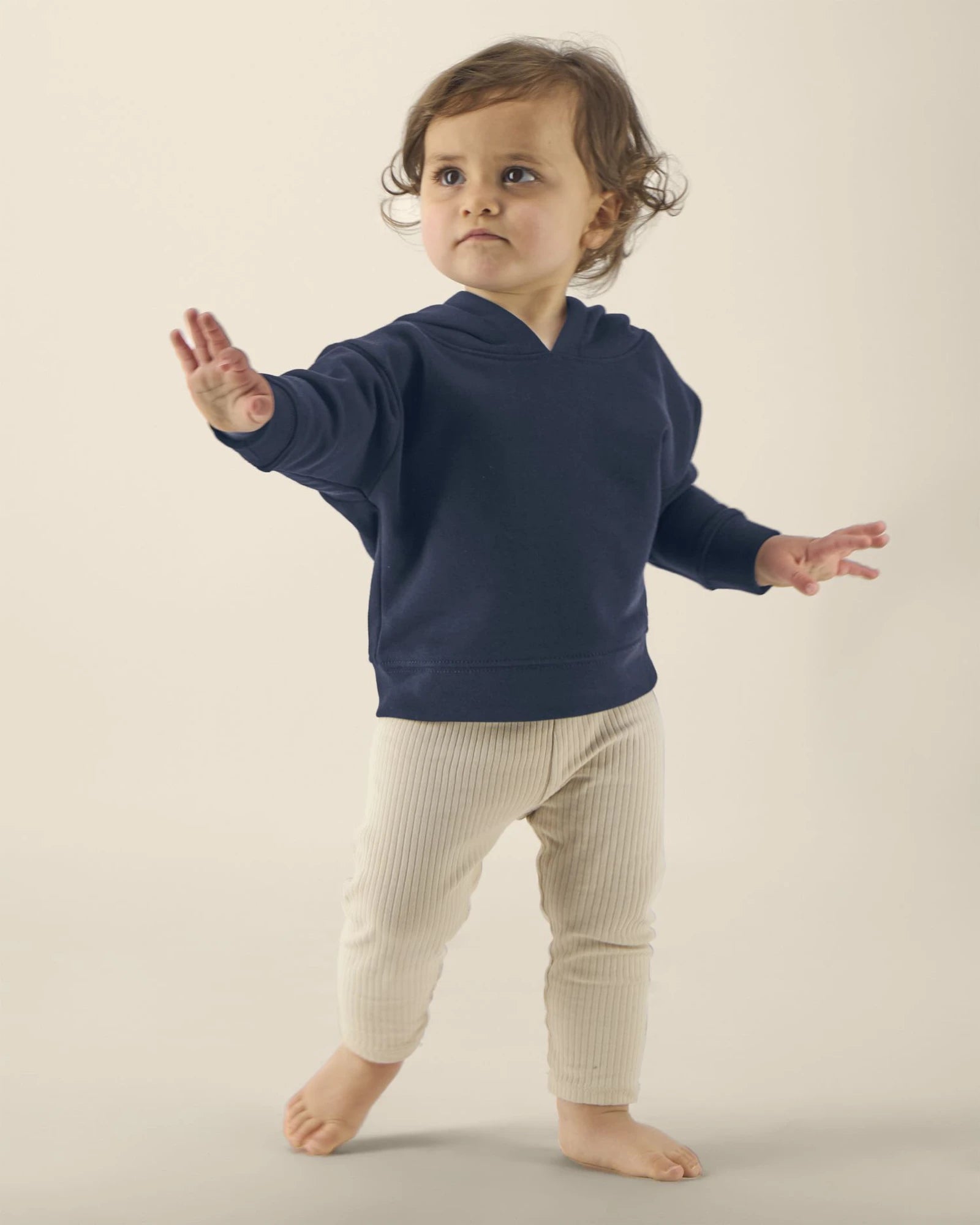 Sweat à capuche bébé coton bio Stanley/Stella à personnaliser - French Navy