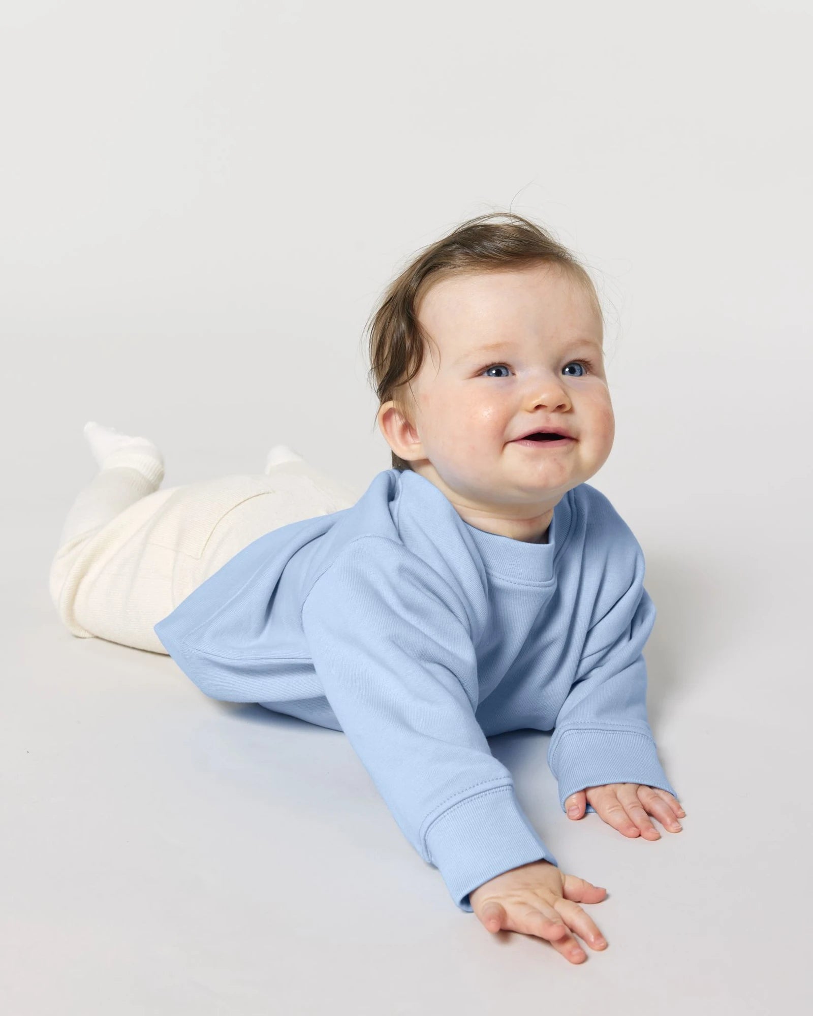 Sweat-shirt bébé coton bio Stanley/Stella à personnaliser - Blue Soul