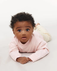 Sweat-shirt bébé coton bio Stanley/Stella à personnaliser - Cream Heather Pink