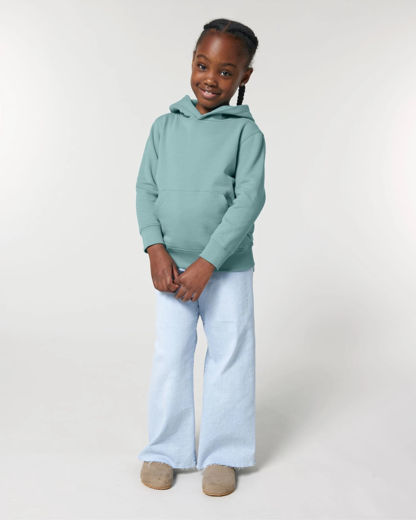 Sweat à capuche enfant Mini Cruiser 2.0 à personnaliser - Teal Monstera