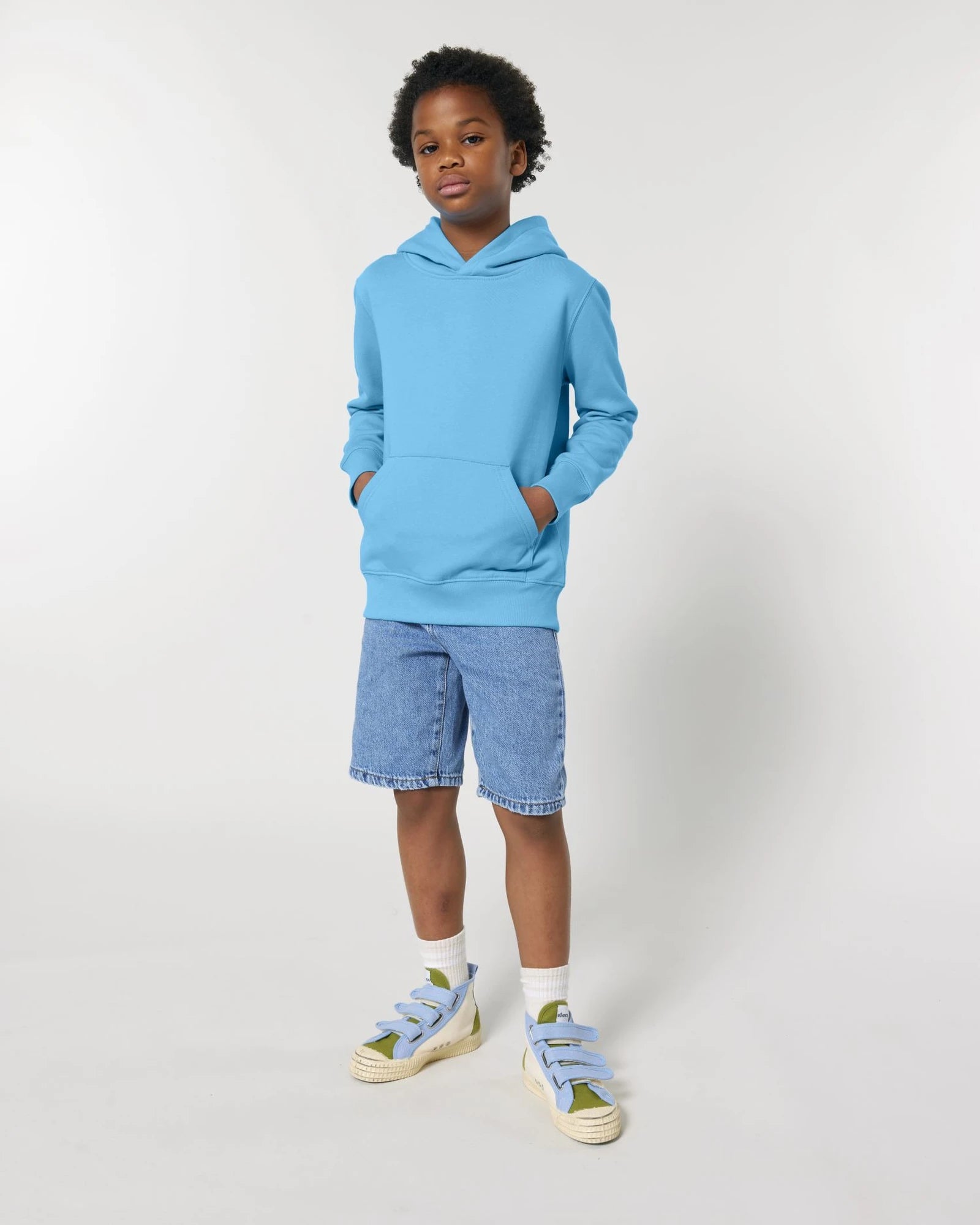 Sweat à capuche enfant Mini Cruiser 2.0 à personnaliser - Aqua Blue
