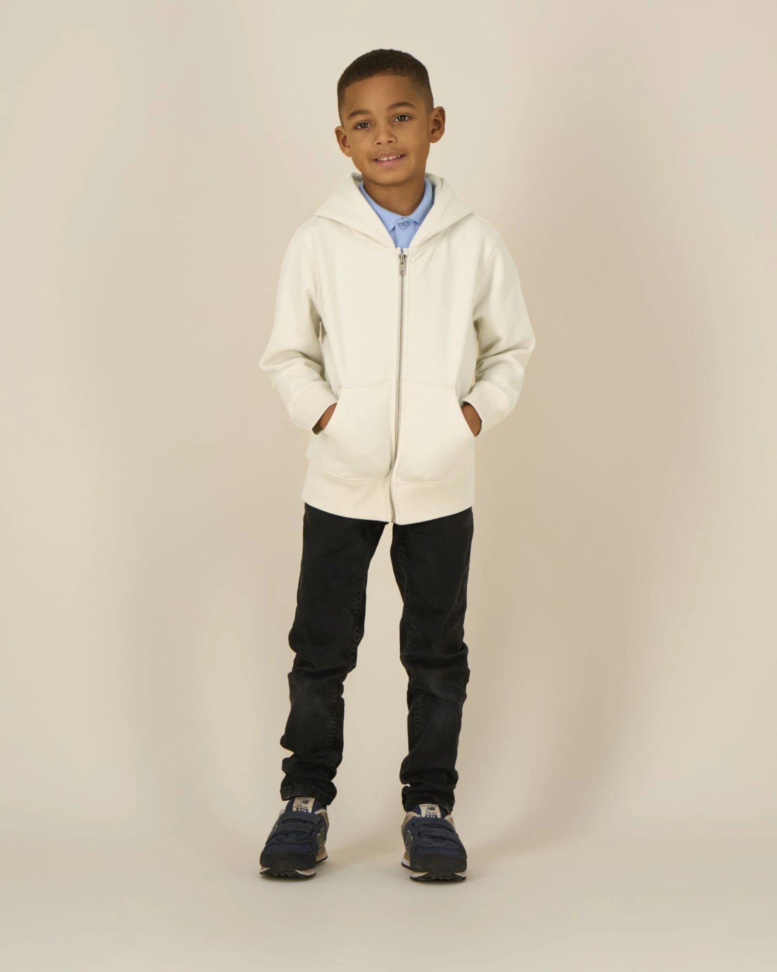 Sweat à capuche zippé enfant Stanley/Stella Mini Cultivator à personnaliser - Natural Raw