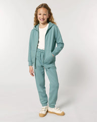 Sweat à capuche zippé enfant Stanley/Stella Mini Cultivator à personnaliser - Teal Monstera