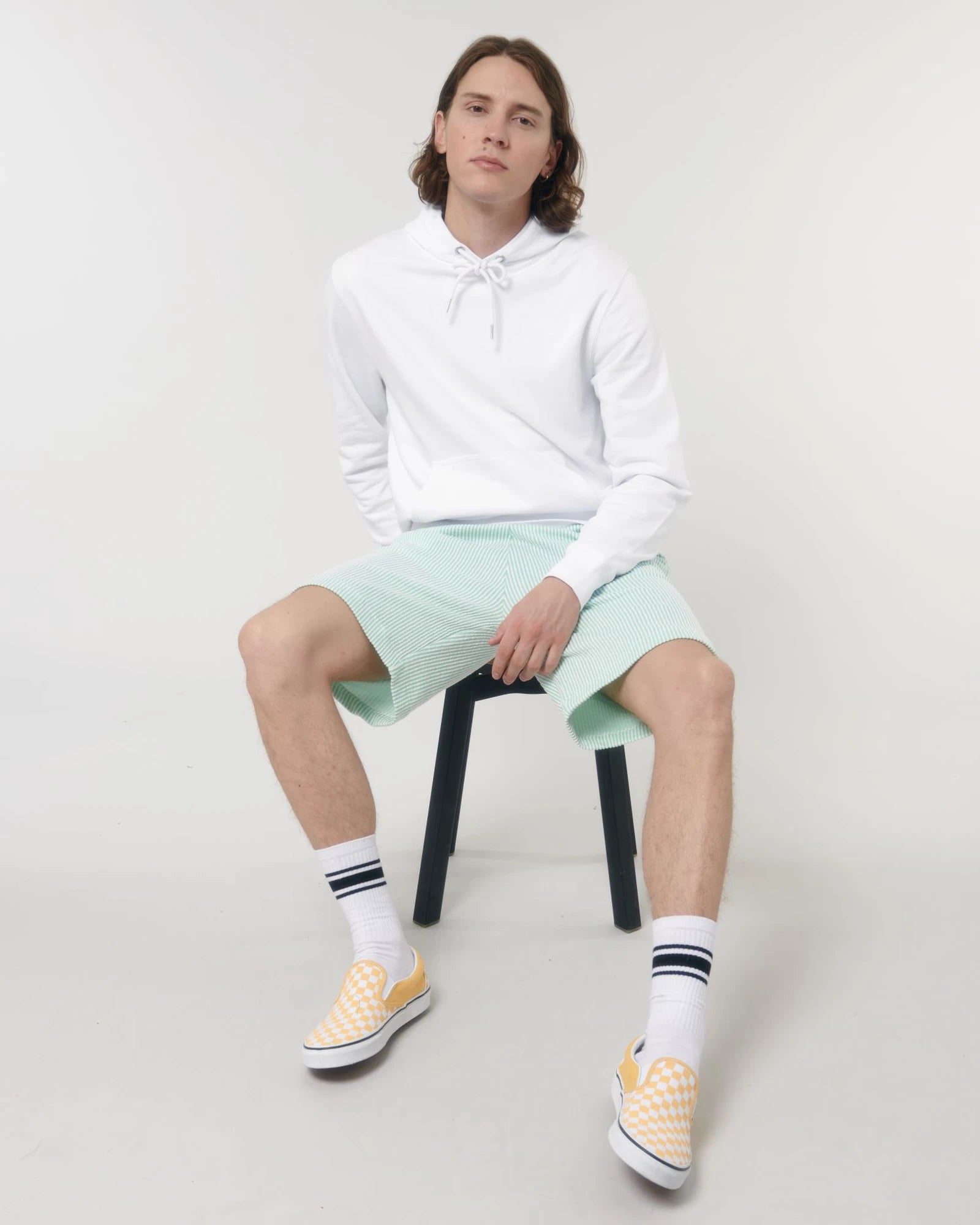 Sweat à capuche unisexe coton bio Stanley/Stella à personnaliser - White