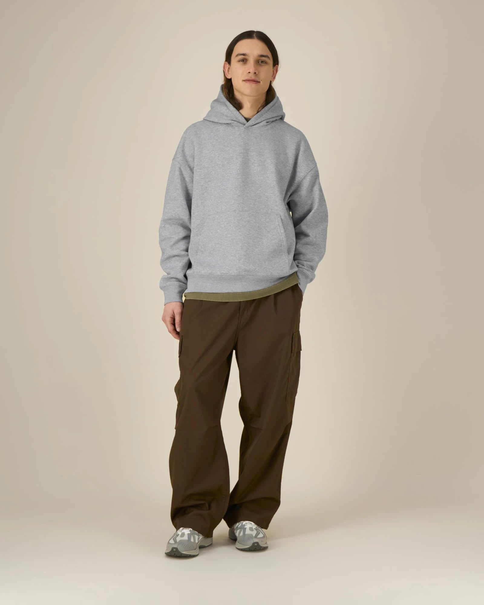 Sweat à capuche unisexe coton bio Stanley/Stella à personnaliser - Heather Grey