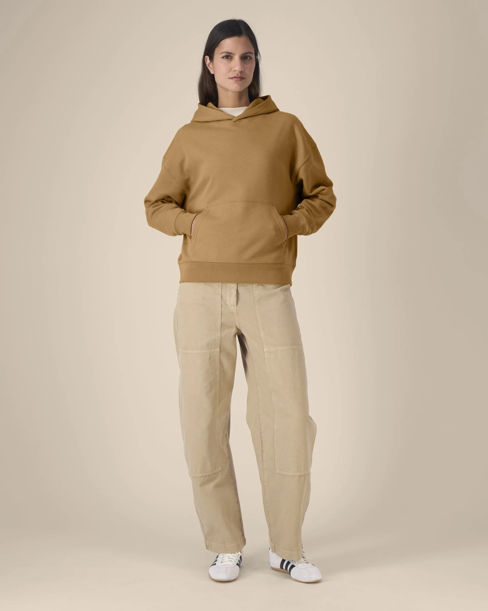 Sweat à capuche unisexe coton bio Stanley/Stella à personnaliser - Grounded Beige