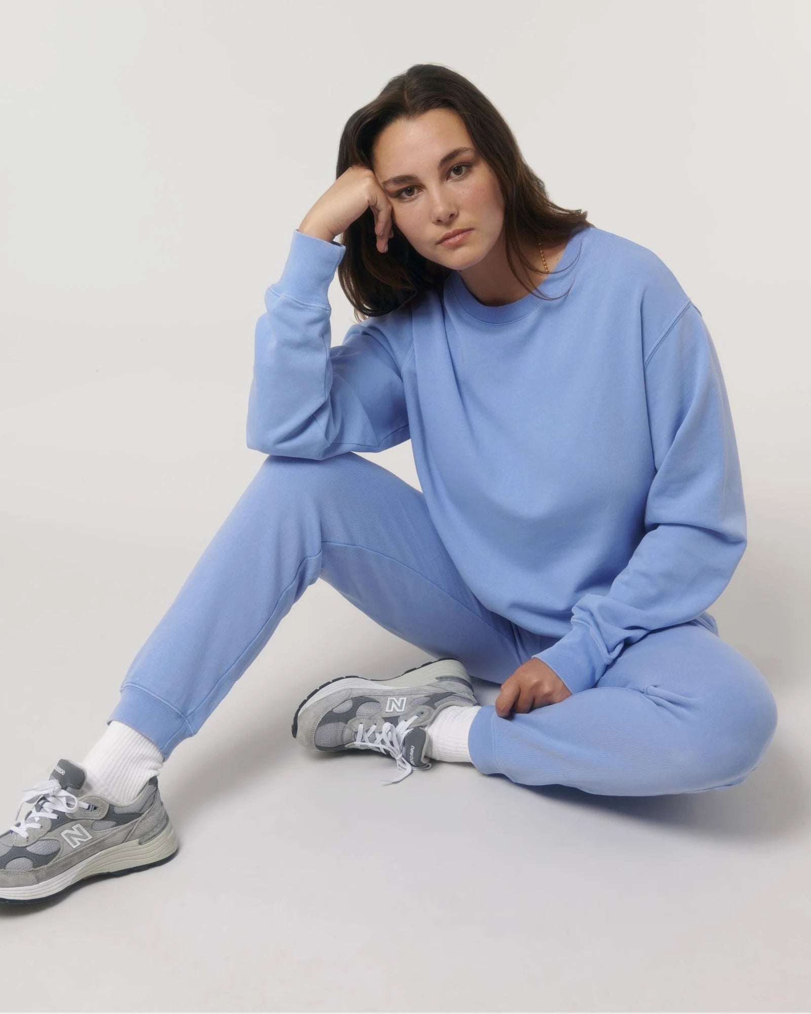 Sweat-shirt unisexe coton bio Stanley/Stella Matcher à personnaliser - G. Dyed Swimmer Blue