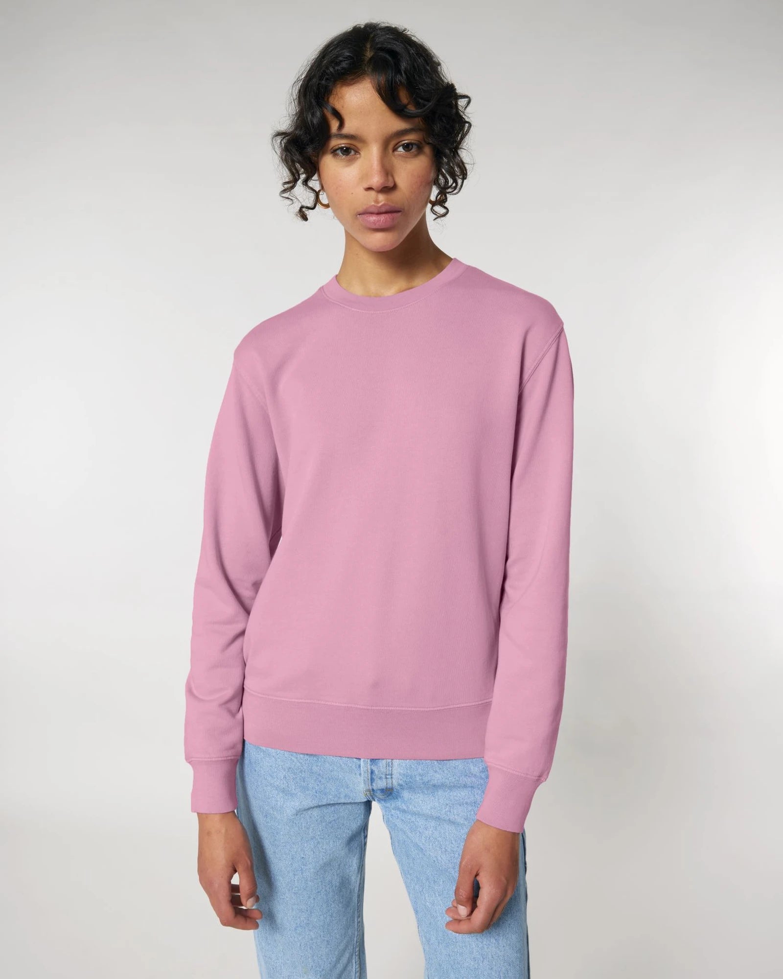 Sweat-shirt unisexe coton bio Stanley/Stella Matcher à personnaliser - G. Dyed Bubble Pink