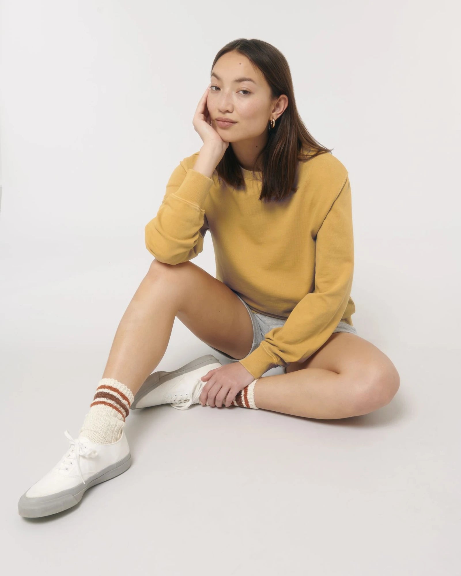 Sweat-shirt unisexe coton bio Stanley/Stella Matcher à personnaliser - G. Dyed Gold Ochre