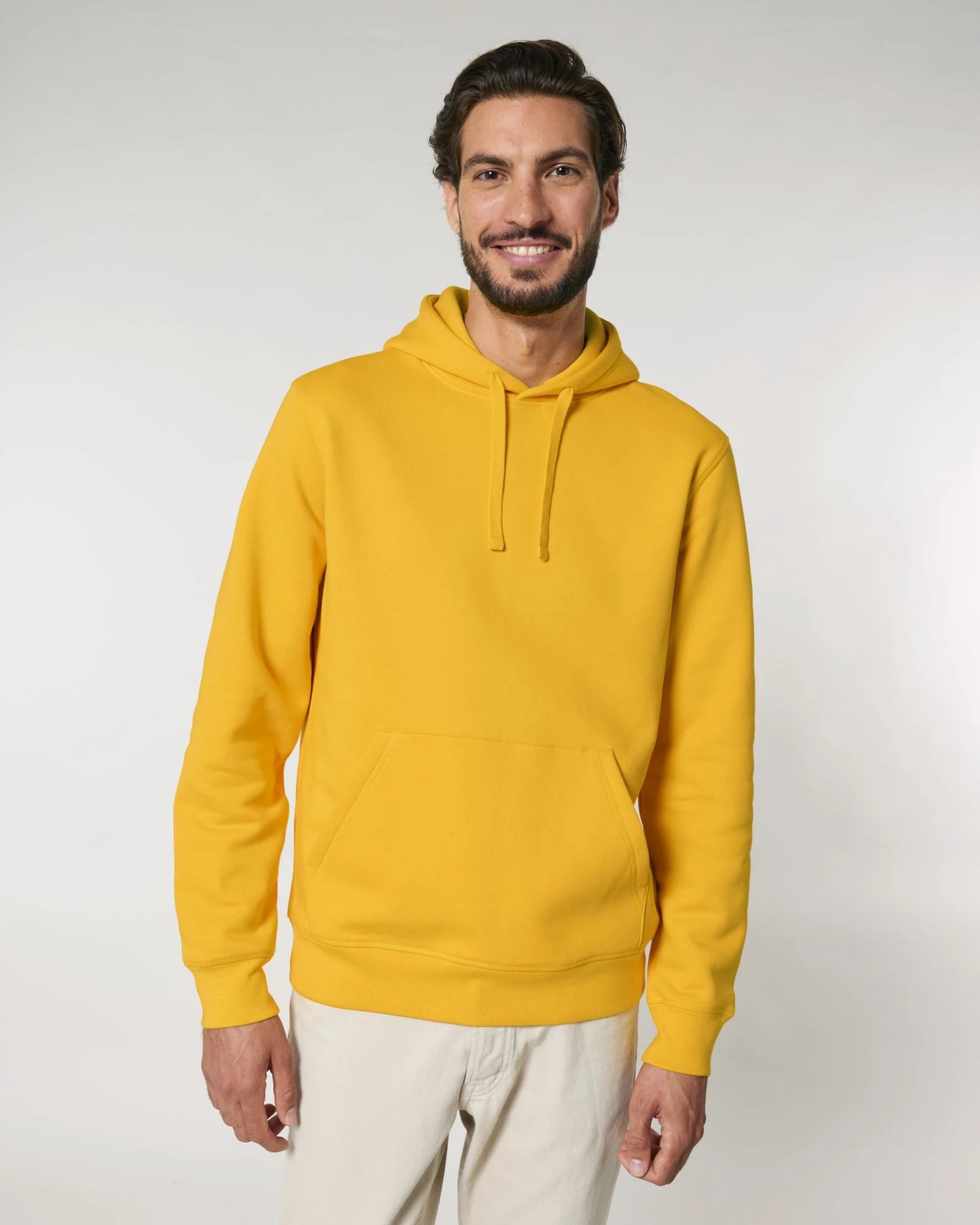 Sweat à capuche unisexe coton bio Stanley/Stella Drummer à personnaliser - Spectra Yellow