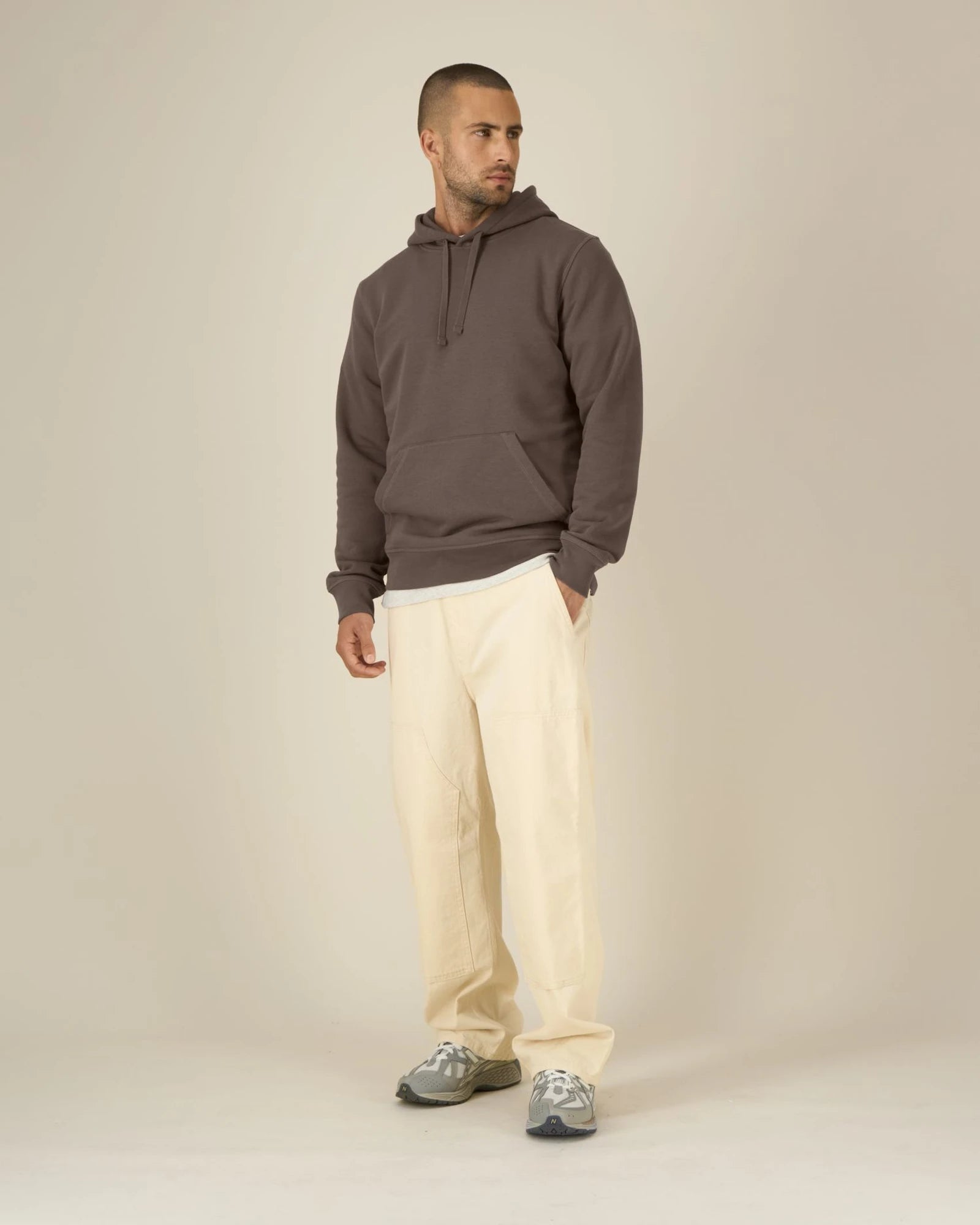Sweat à capuche unisexe coton bio Stanley/Stella Drummer à personnaliser - Mocha