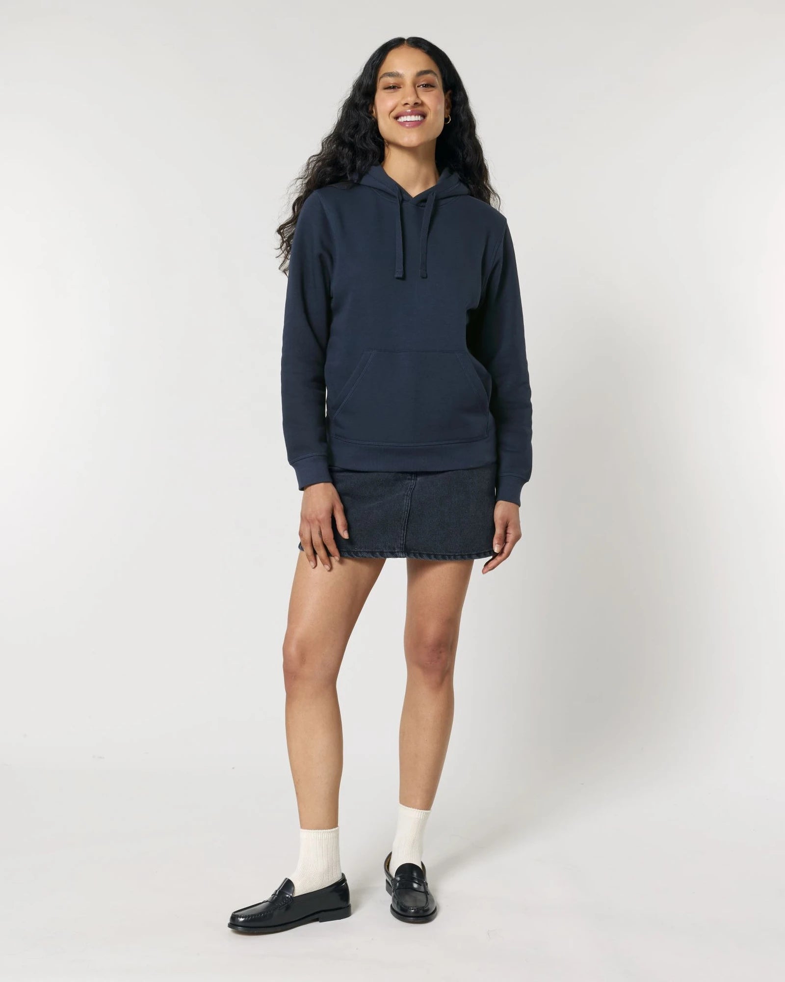 Sweat à capuche unisexe coton bio Stanley/Stella Drummer à personnaliser - French Navy
