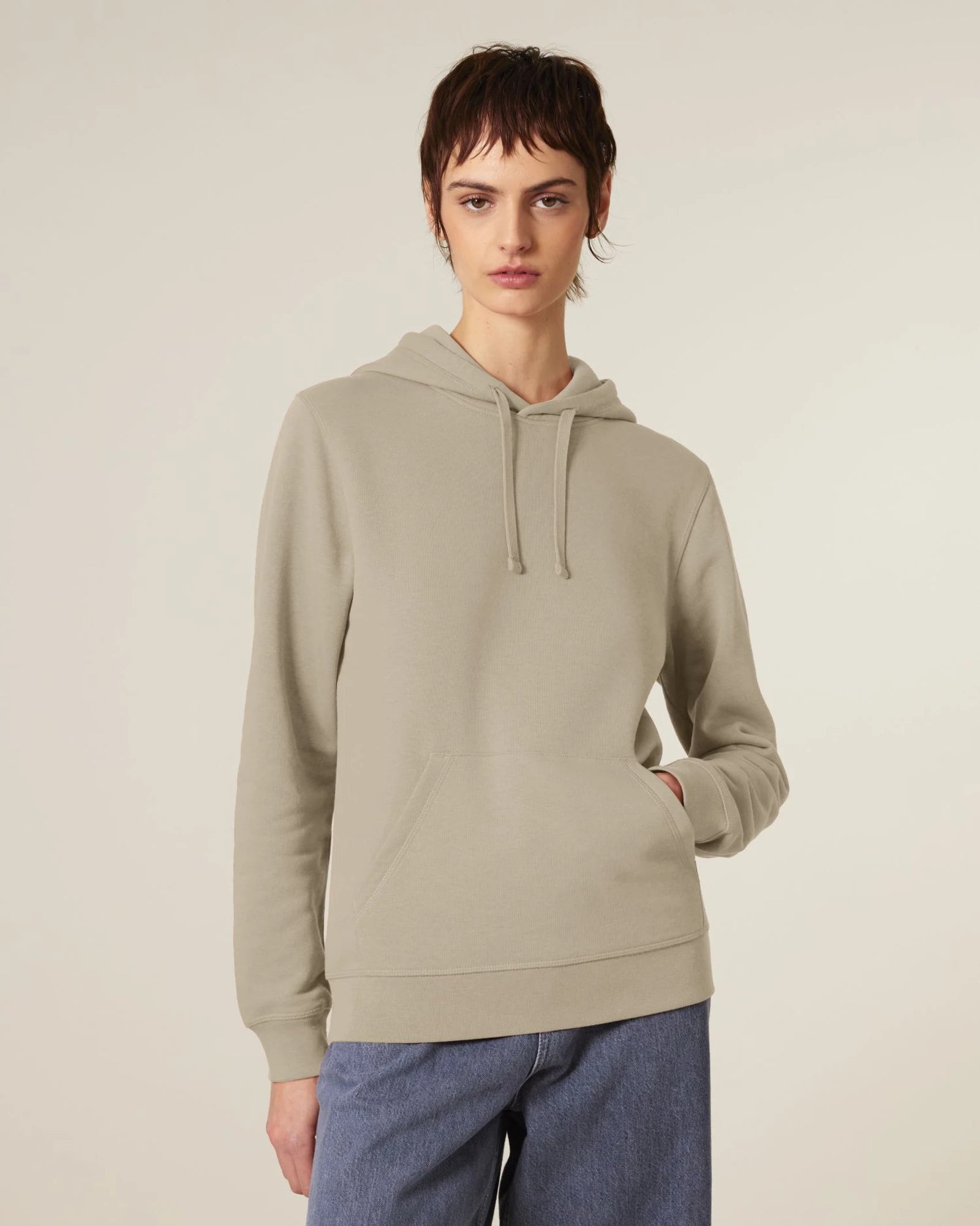 Sweat à capuche unisexe coton bio Stanley/Stella Drummer à personnaliser - Desert Dust