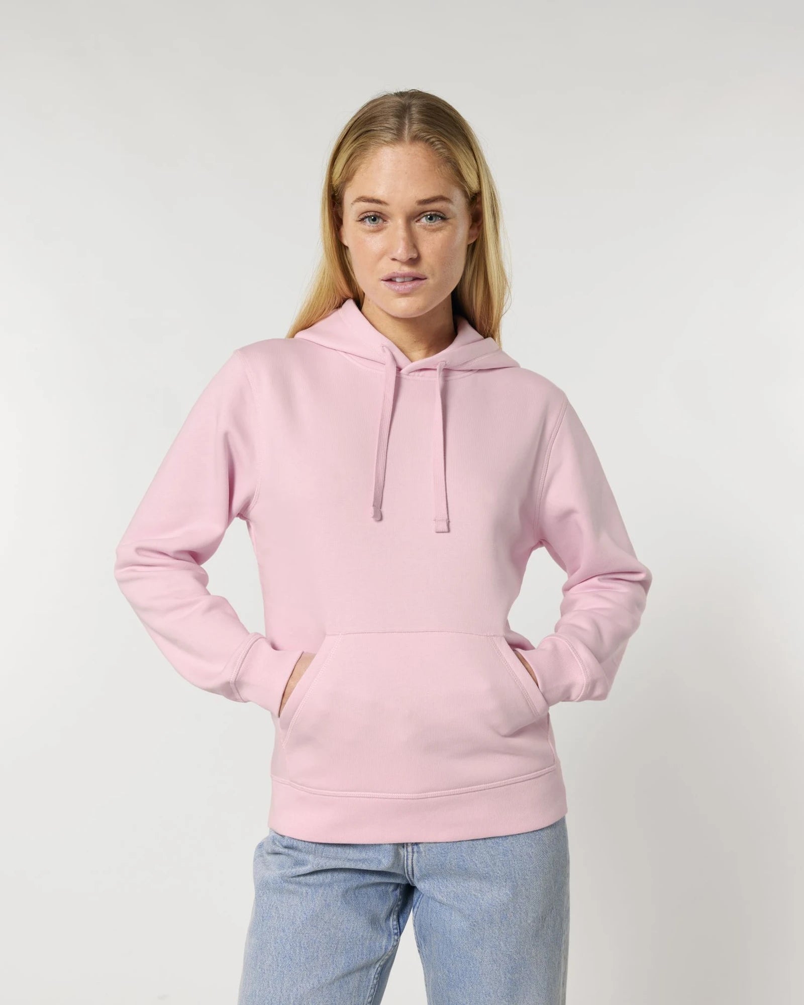 Sweat à capuche unisexe coton bio Stanley/Stella Drummer à personnaliser - Cotton Pink