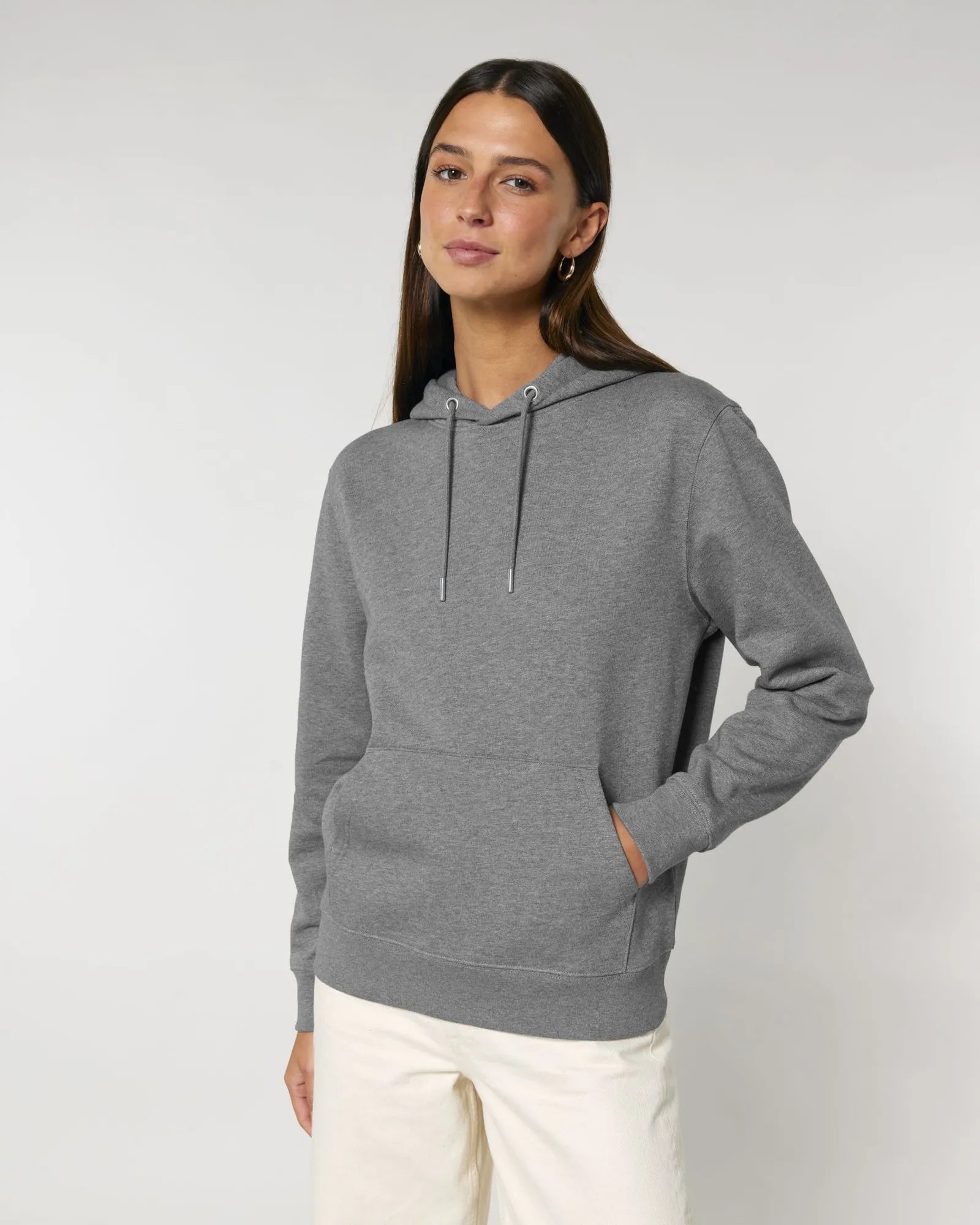 Sweat à capuche Stanley/Stella Cruiser 2.0 à personnaliser - Mid Heather Grey