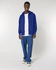 Sweat zippé unisexe coton bio Stanley/Stella Cultivator à personnaliser - Worker Blue