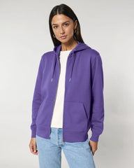 Sweat zippé unisexe coton bio Stanley/Stella Cultivator à personnaliser - Purple Love
