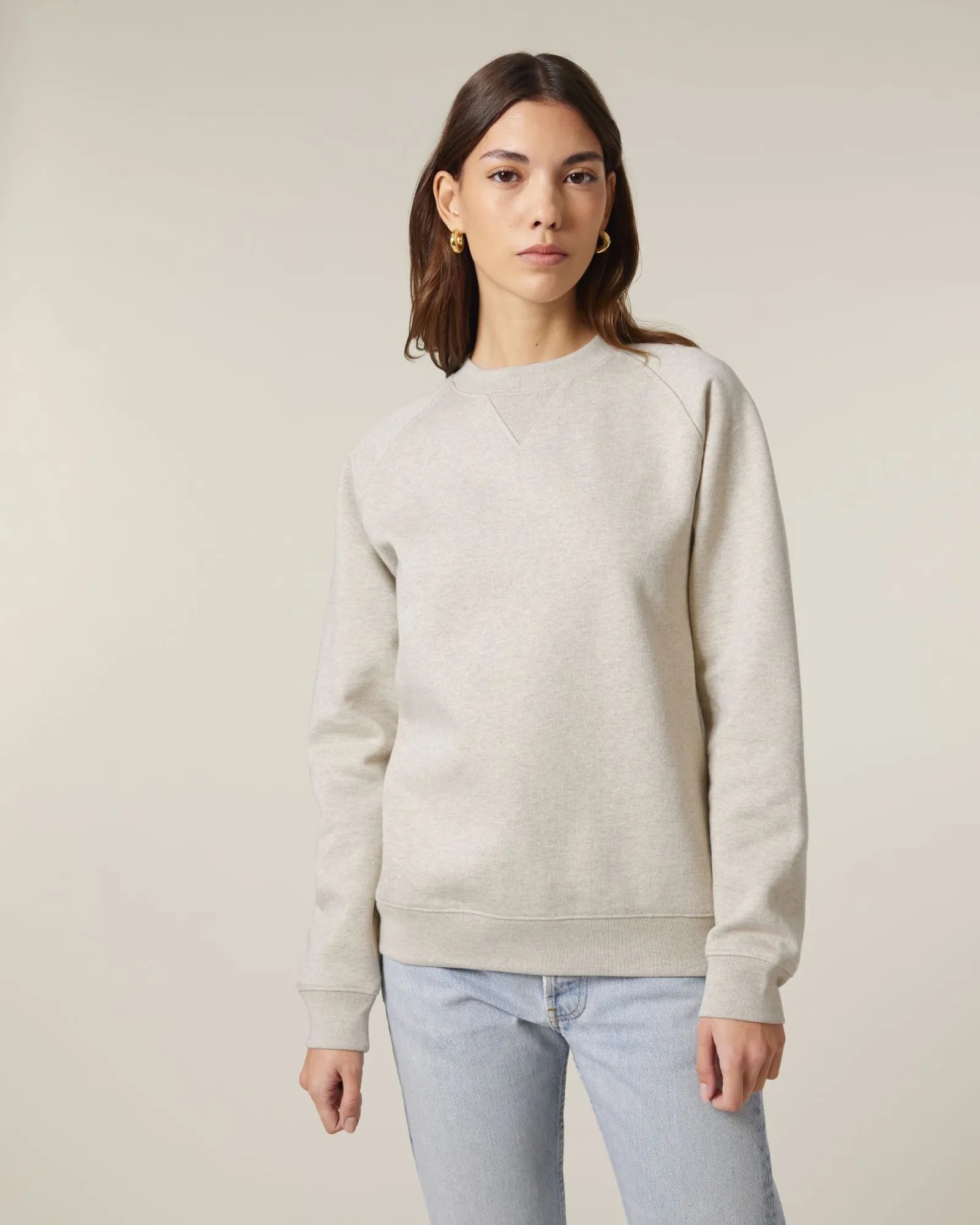Sweat-shirt unisexe coton bio Stanley/Stella Knoxer à personnaliser - Heather Haze