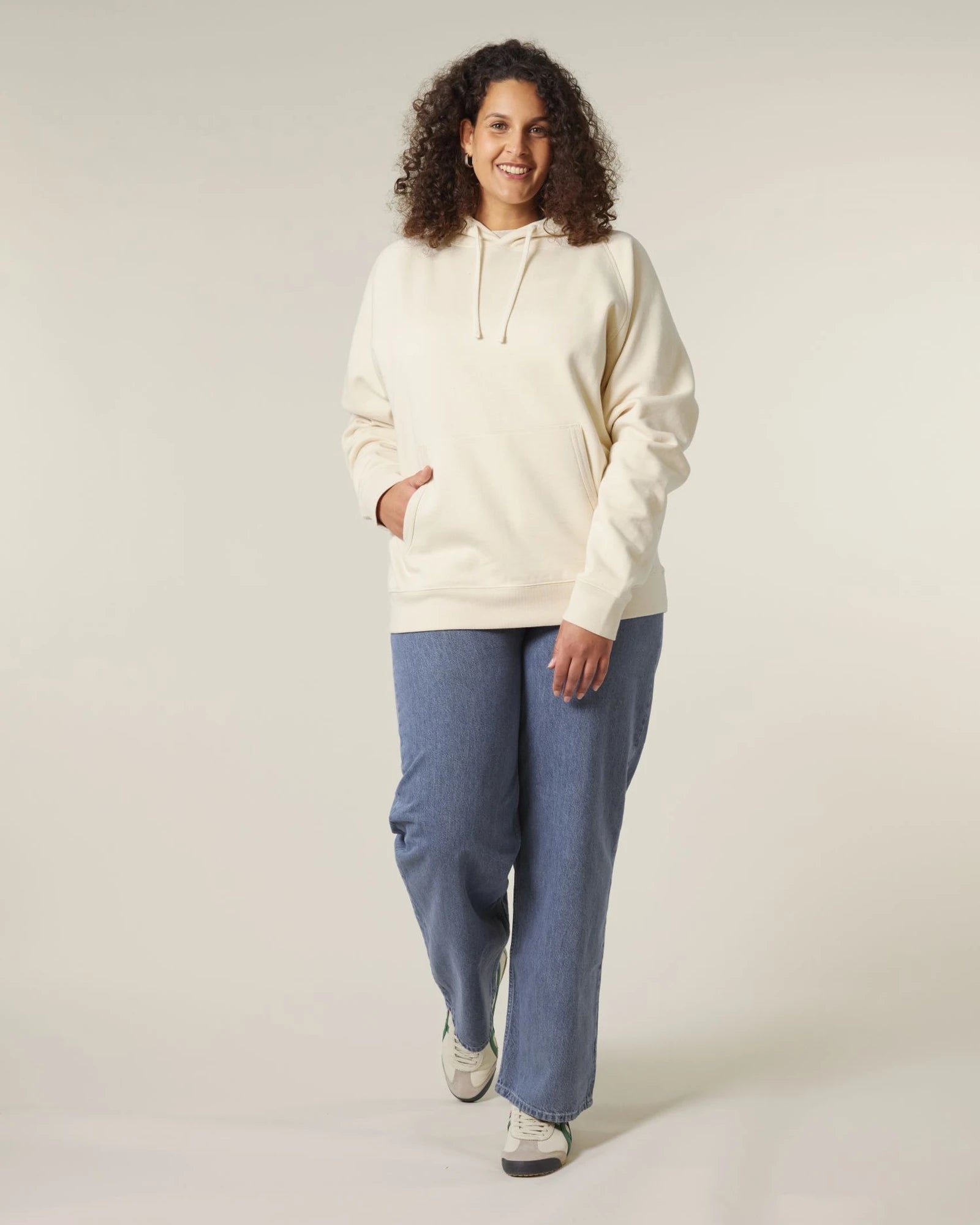 Sweat à capuche coton bio Stanley/Stella Striker à personnaliser - Natural Raw
