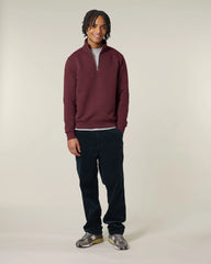 Sweat-shirt unisexe coton bio Stanley/Stella Trucker 2.0 à personnaliser - Burgundy