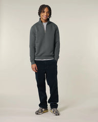 Sweat-shirt unisexe coton bio Stanley/Stella Trucker 2.0 à personnaliser - Anthracite