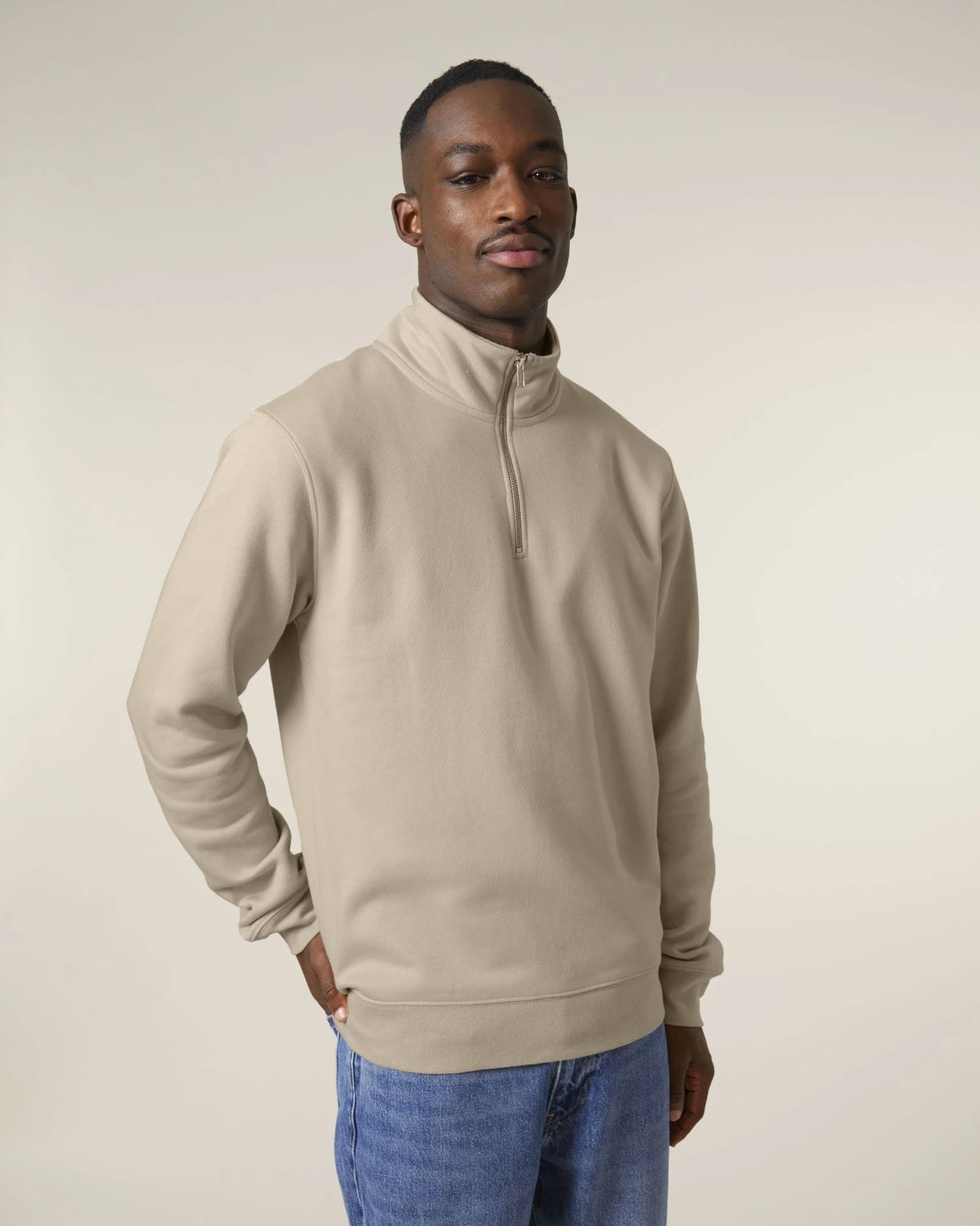Sweat-shirt unisexe coton bio Stanley/Stella Trucker 2.0 à personnaliser - Desert Dust
