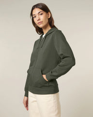 Sweat à capuche zippé unisexe Stanley/Stella Mixer à personnaliser - Khaki