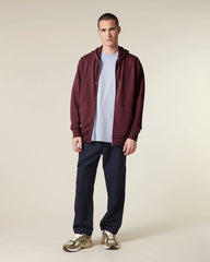 Sweat à capuche zippé coton bio Stanley/Stella 2.0 à personnaliser - Burgundy
