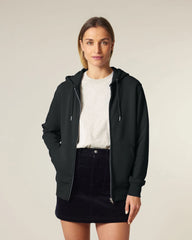 Sweat à capuche zippé coton bio Stanley/Stella 2.0 à personnaliser - Black