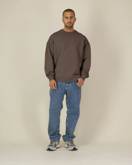 Sweat-shirt unisexe col rond Oversized Stanley/Stella Radder 2.0 à personnaliser - Mocha