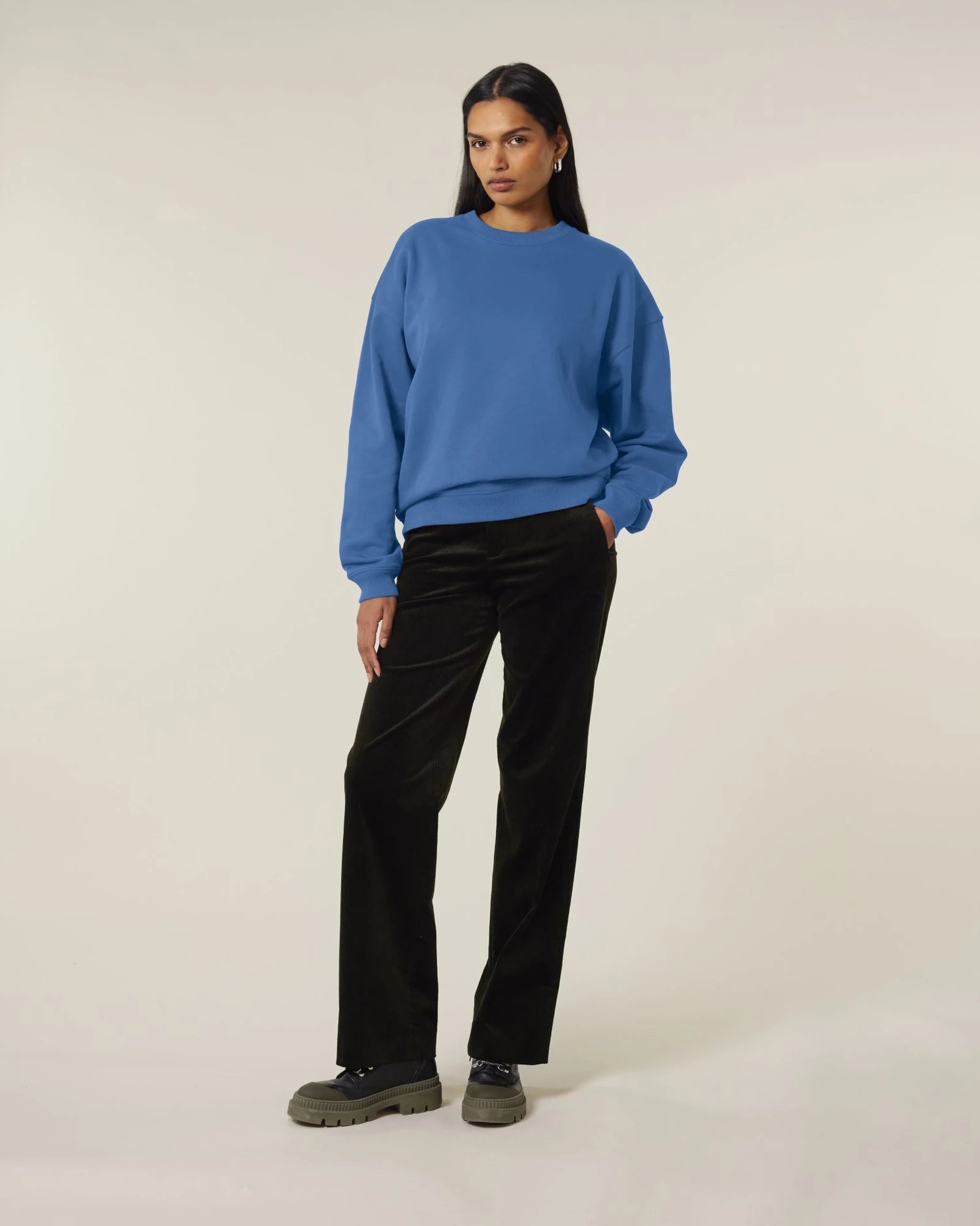 Sweat-shirt unisexe col rond Oversized Stanley/Stella Radder 2.0 à personnaliser - Mindful Blue