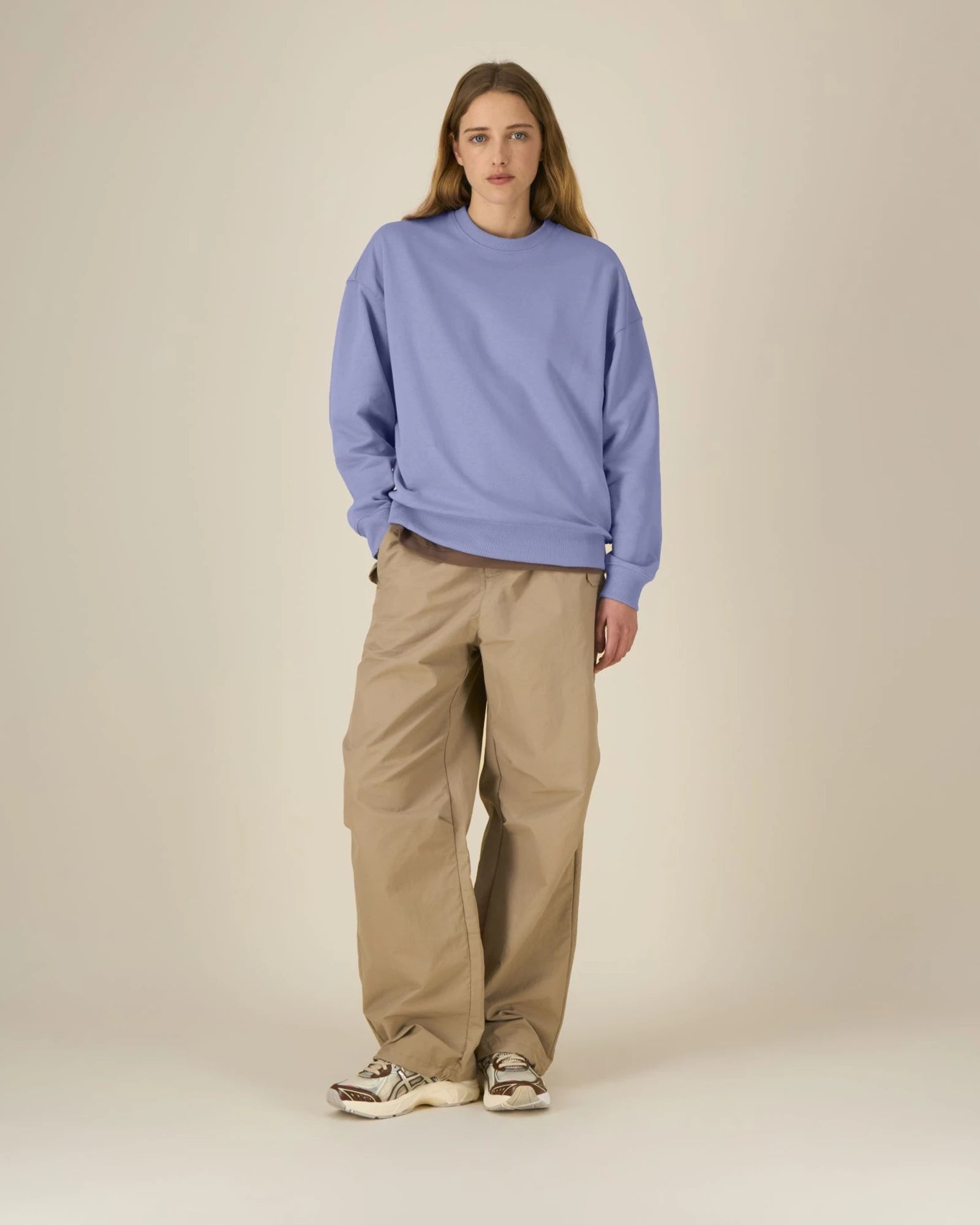 Sweat-shirt unisexe col rond Oversized Stanley/Stella Radder 2.0 à personnaliser - Violet