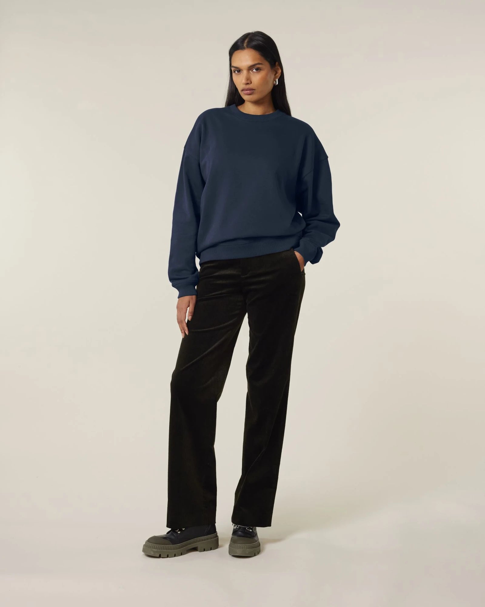 Sweat-shirt unisexe col rond Oversized Stanley/Stella Radder 2.0 à personnaliser - French Navy