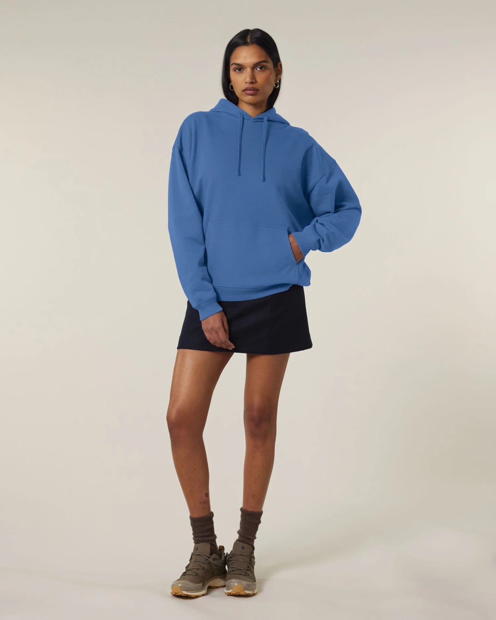Sweat à capuche unisexe coton bio Stanley/Stella Slammer à personnaliser - Mindful Blue