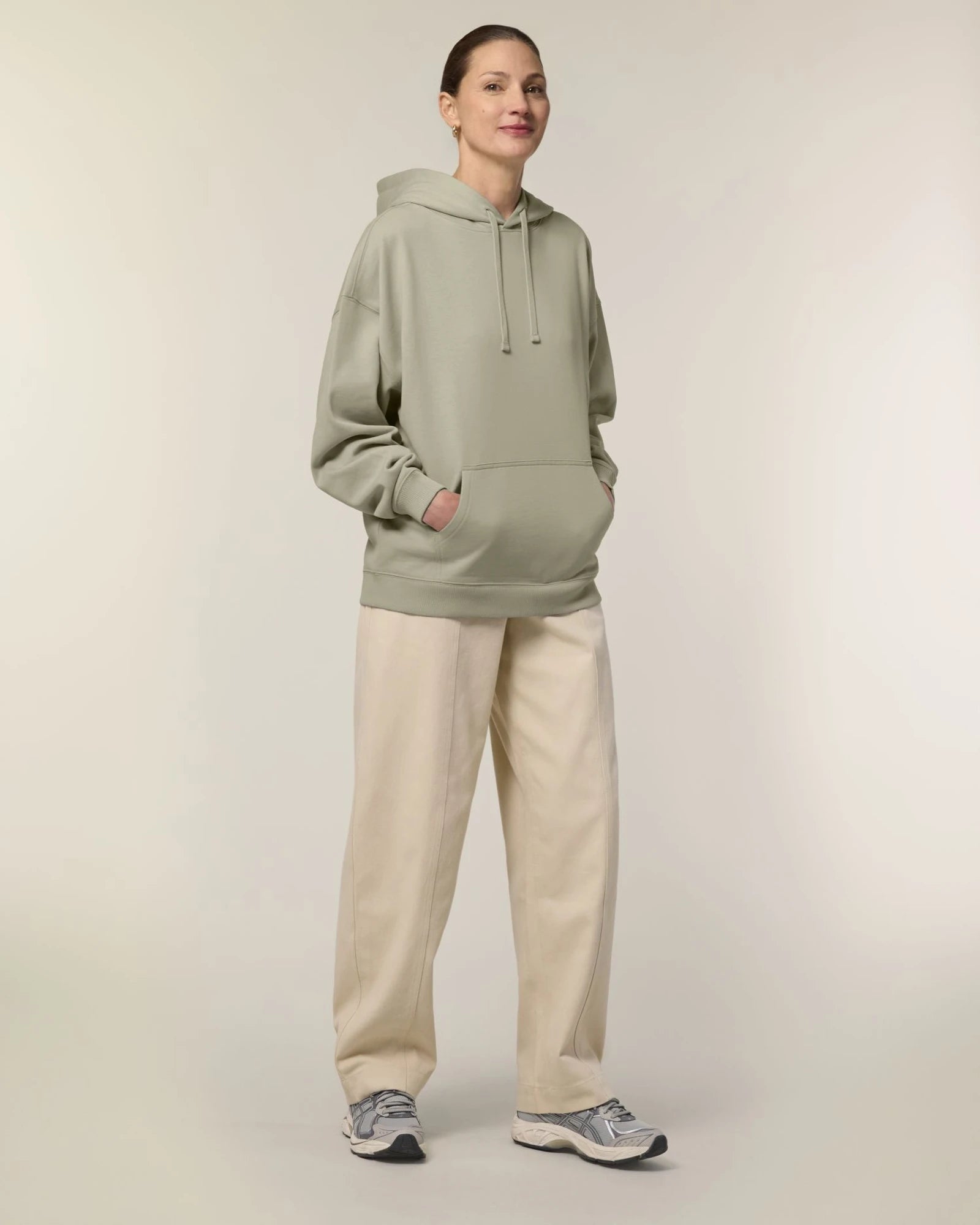 Sweat à capuche unisexe coton bio Stanley/Stella Slammer à personnaliser - Stone