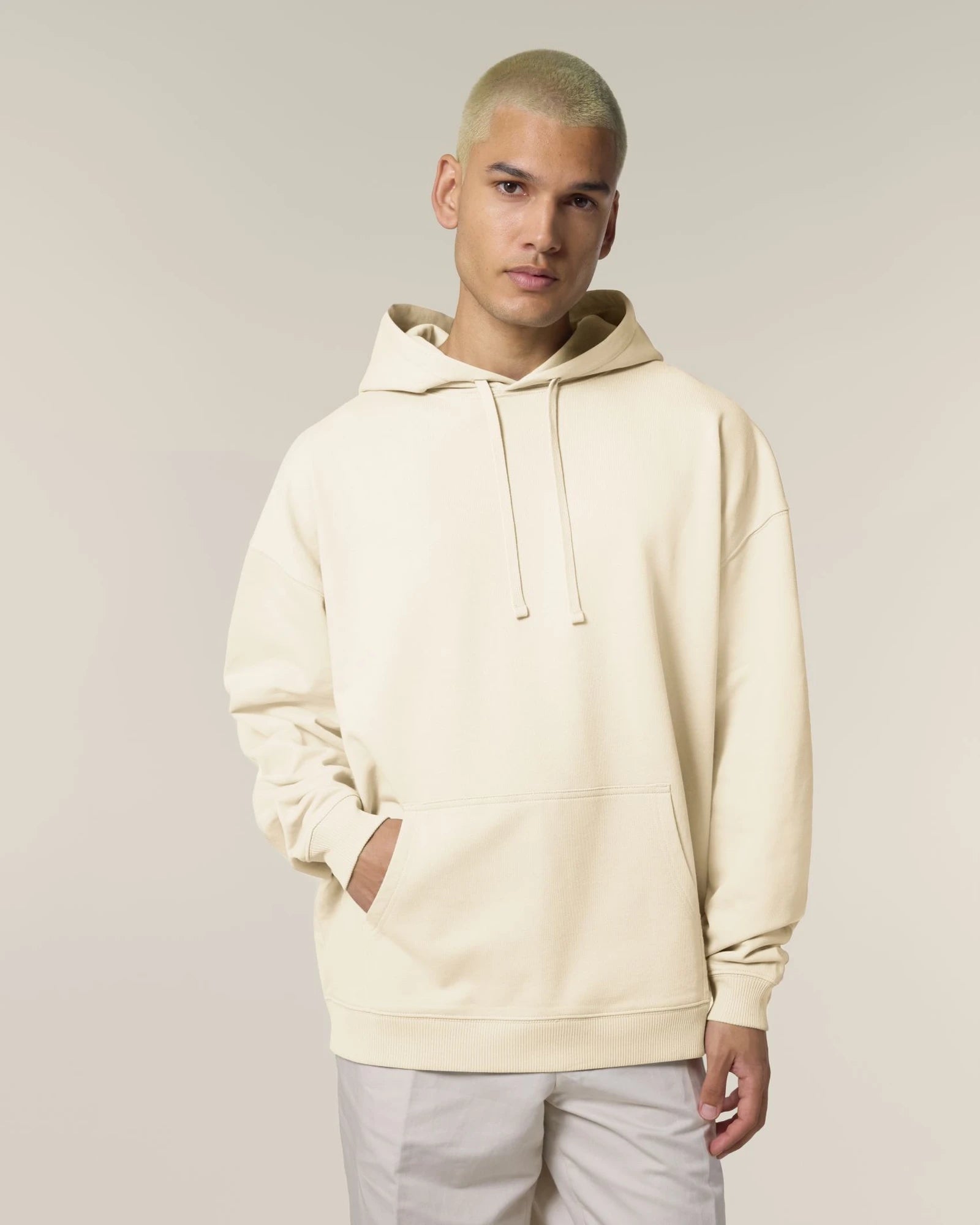 Sweat à capuche unisexe coton bio Stanley/Stella Slammer à personnaliser - Cream