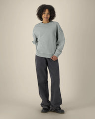 Sweat à col rond coton bio Stanley/Stella Radder 2.0 à personnaliser - G. Dyed Misty Grey