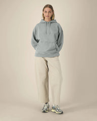 Sweat à capuche oversized coton bio Stanley/Stella Slammer à personnaliser - G. Dyed Misty Grey