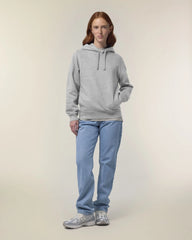 Sweat à capuche unisexe coton bio Stanley/Stella Sounder à personnaliser - Heather Grey