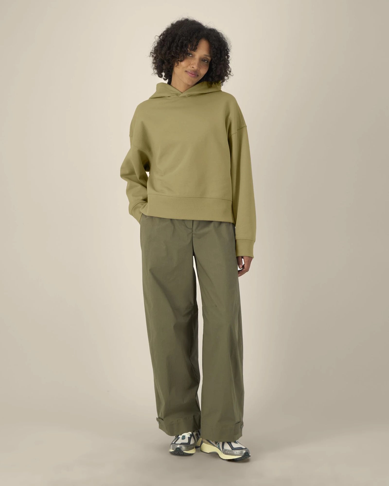 Sweat à capuche unisexe coton recyclé Stanley/Stella à personnaliser - Faded Olive